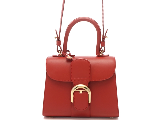 DELVAUX デルヴォー ブリヨン ミニ レッド ボックスカーフ 【471】 Y