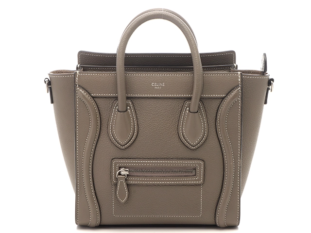 CELINE ラゲージ ナノ ブラック×ホワイト CELINE】特別セール！ラゲージ ナノ ドラムカーフ 多色展開