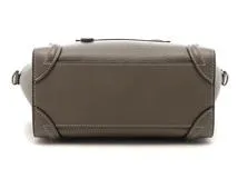 CELINE セリーヌ ラゲージ ナノショッパー グレージュ レザー