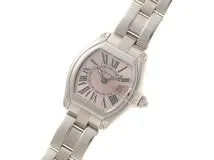 Cartier カルティエ 腕時計 ロードスターSM W62017V3 SS/SS ピンク文字盤 クオーツ【472】MN