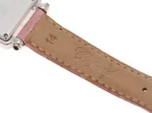 Chopard ショパール 腕時計 ハッピースポーツ スクエア 27/88922-23 ステンレススティール/クロコダイルベルト ホワイト文字盤【472】TS