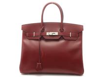 HERMES エルメス バーキン35 ルージュヴィフ SV シルバー金具 □F刻 2002年 2148103913198【472】