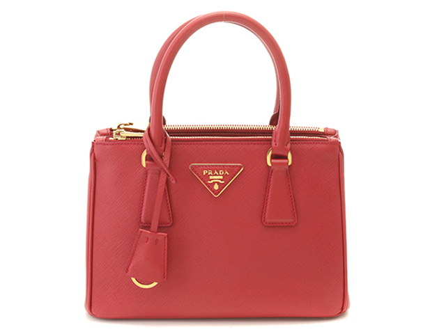 PRADA プラダ ガレリアバッグ スモール レッド サフィアーノ 1BA896