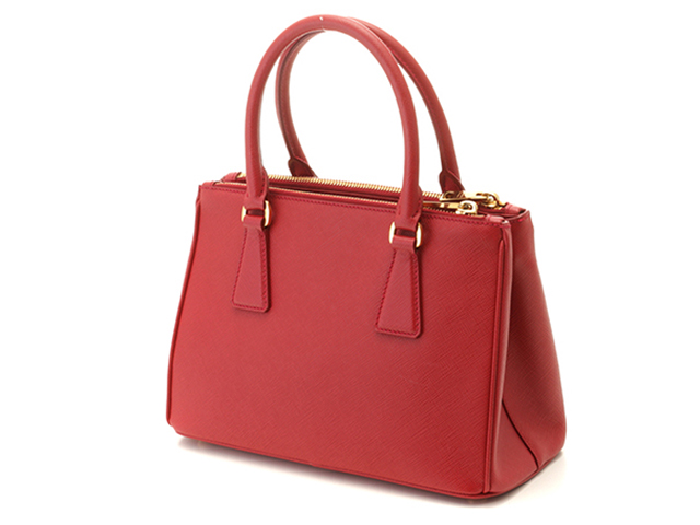 PRADA プラダ ガレリアバッグ スモール レッド サフィアーノ 1BA896
