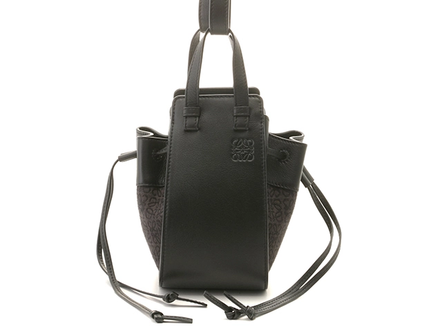 LOEWE ロエベ ハンモックドローストリングバッグミニ ブラック カーフ