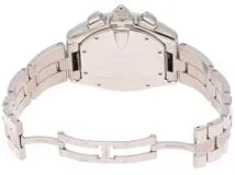 Cartier　カルティエ　ロードスター　クロノ　W62019X6　ステンレススチール　ホワイト文字盤　自動巻き　メンズ　腕時計　K