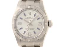 M番2008年　ROLEX　ロレックス　オイスター　パーペチュアル　176210　ステンレススチール　シルバー文字盤　自動巻き　レディース　腕時計　C