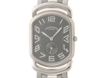 HERMES エルメス メンズ クォーツ ラリー RA1.810 グレー文字盤 SS【472】HK