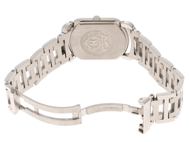 HERMES エルメス メンズ クォーツ ラリー RA1.810 グレー文字盤 SS【472】HK