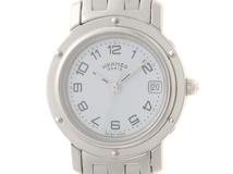 HERMES　エルメス　クリッパー　レディース腕時計　ホワイト文字盤　ステンレススチール　クォーツ　CL4.210　2148103914959　【205】