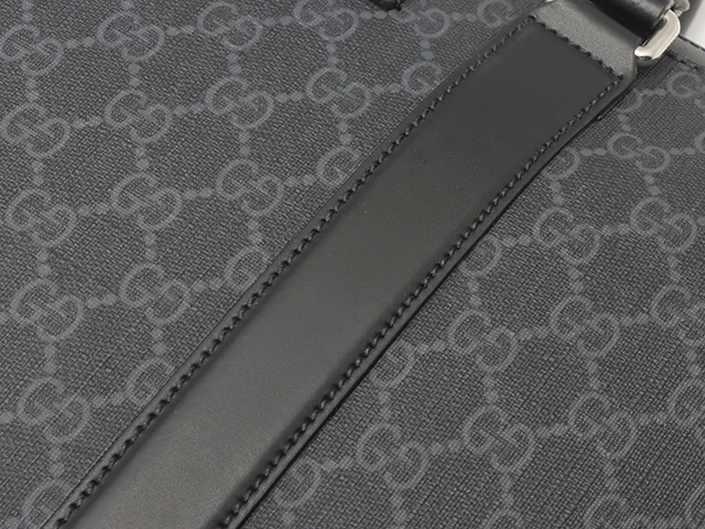 GUCCI　グッチ　GGスプリーム　ブリーフケース　ブラック　474135　PVC/レザー【433】2148103915154