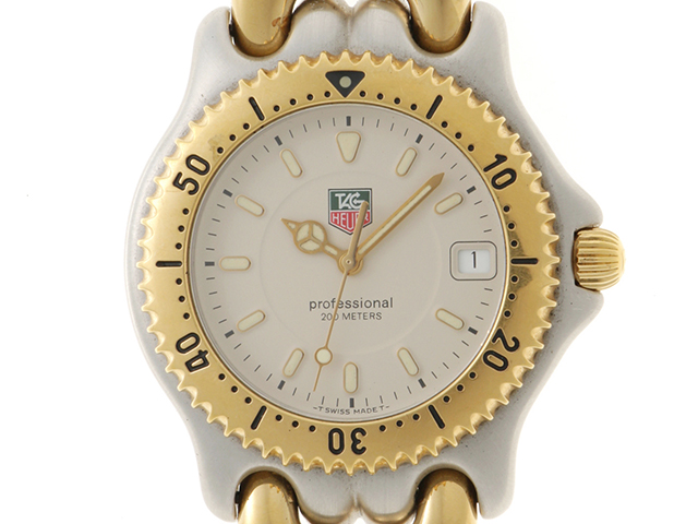 TAG HEUER タグホイヤー セル WG1121-0 GP/SS アイボリー文字盤