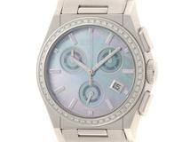 GUCCI　グッチ　パンテオン　クロノグラフ　ダイヤベゼル　115.4　ステンレス　女性用クオーツ時計【473】