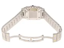 永久保証書付 Cartier カルティエ 腕時計 サントス ガルべLM 81036288 ホワイト文字盤 K18イエローゴールド/スティール 自動巻き【472】SJ