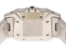 永久保証書付 Cartier カルティエ 腕時計 サントス ガルべLM 81036288 ホワイト文字盤 K18イエローゴールド/スティール 自動巻き【472】SJ