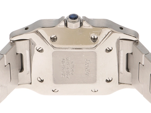 永久保証書付 Cartier カルティエ 腕時計 サントス ガルべLM 81036288 ホワイト文字盤 K18イエローゴールド/スティール 自動巻き【472】SJ