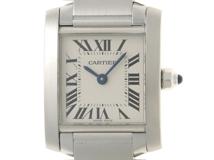Cartier カルティエ レディース クォーツ タンクフランセーズSM W51008Q3 シルバー文字盤 SS【472】HK