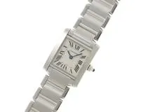 Cartier カルティエ レディース クォーツ タンクフランセーズSM W51008Q3 シルバー文字盤 SS【472】HK