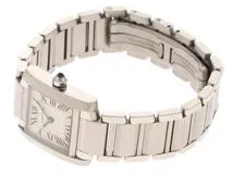 Cartier カルティエ レディース クォーツ タンクフランセーズSM W51008Q3 シルバー文字盤 SS【472】HK