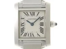 Cartier カルティエ タンクフランセーズ SM W51008Q3 ホワイトローマ SS ステンレススチール クォーツ 【460】2148103916359