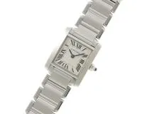 Cartier カルティエ タンクフランセーズ SM W51008Q3 ホワイトローマ SS ステンレススチール クォーツ 【460】2148103916359
