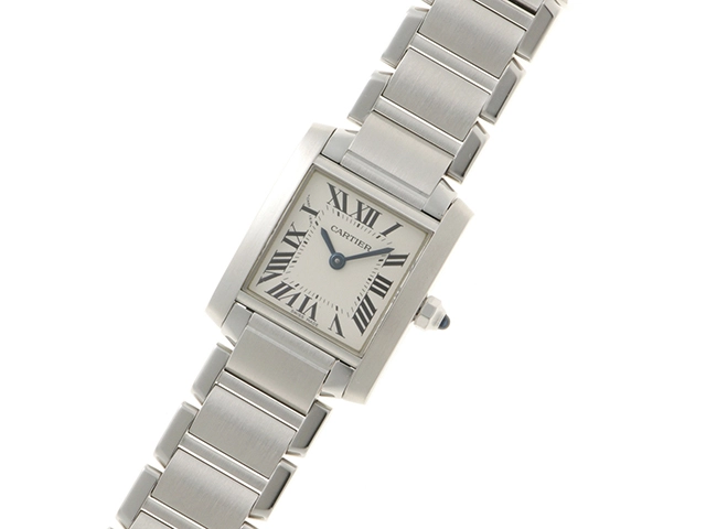 Cartier カルティエ タンクフランセーズ SM W51008Q3 ホワイトローマ SS ステンレススチール クォーツ 【460】2148103916359
