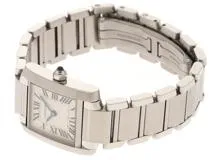 Cartier カルティエ タンクフランセーズ SM W51008Q3 ホワイトローマ SS ステンレススチール クォーツ 【460】2148103916359