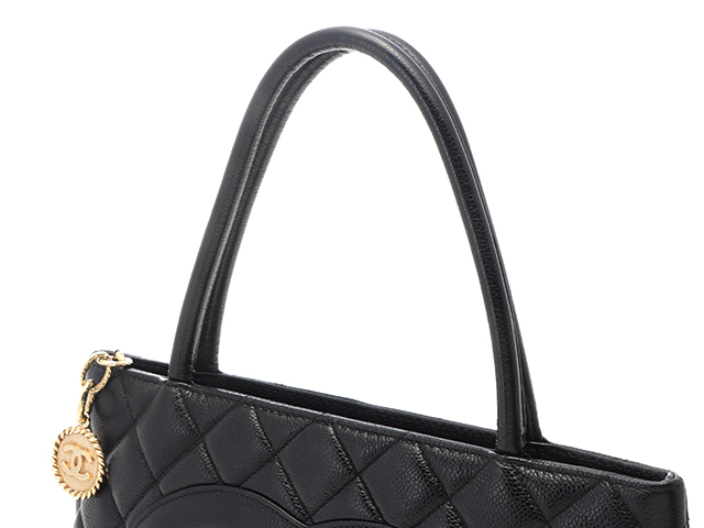 CHANEL シャネル 復刻トート トートバッグ ブラック/GP キャビア
