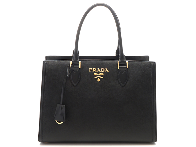 PRADA Prada 2-way bag in black Saffiano 1BA228 [472] YY の購入なら