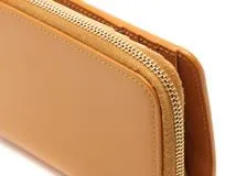 Saint Laurent　サンローラン　二つ折財布　562796　オレンジ　レザー【430】2148103917844