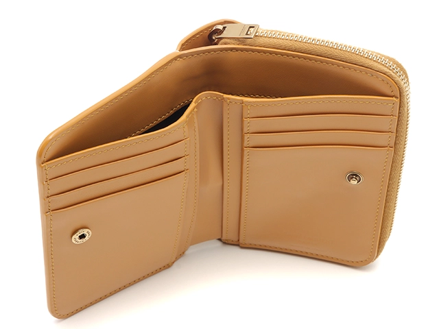 Saint Laurent　サンローラン　二つ折財布　562796　オレンジ　レザー【430】2148103917844