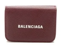 BALENCIAGA バレンシアガ キャッシュ ミニウォレット ボルドー