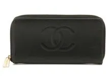 CHANEL（シャネル）コンパクトジップウォレット　ブラック　ゴールド金具 楽天市場】≪Brand new≫ CHANEL Flap Small Wallet Black Gold