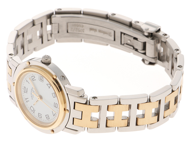 エルメス クリッパー CL4.220 コンビ クォーツ デイト レディース 時計 楽天市場】HERMES エルメス/クリッパーコンビレディースクォーツ