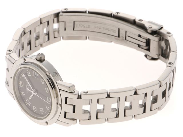 HERMES エルメス クリッパー CL4.210 クォーツ SS レディース