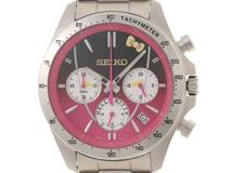 SEIKO　セイコー　ハローキティ　新幹線ウォッチ　8T63-01R0　ピンク/ブラック　ステンレススチール　クオーツ　メンズ時計　2148103920790【207】