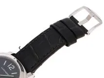 PANERAI　パネライ　ルミノール　ベース　ステンレススチール/革ベルト　手巻き　シースルー裏蓋　メンズ　腕時計　C