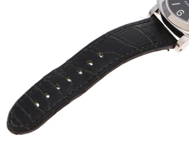 PANERAI　パネライ　ルミノール　ベース　ステンレススチール/革ベルト　手巻き　シースルー裏蓋　メンズ　腕時計　C