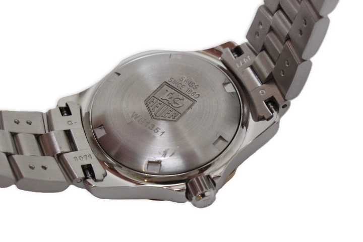 TAG HEUER タグホイヤー エクスクルーシブデイト WN1351 SS ステンレススチール (ピンクゴールドメッキ) グレー文字盤 クォーツ 【460】2148103921049