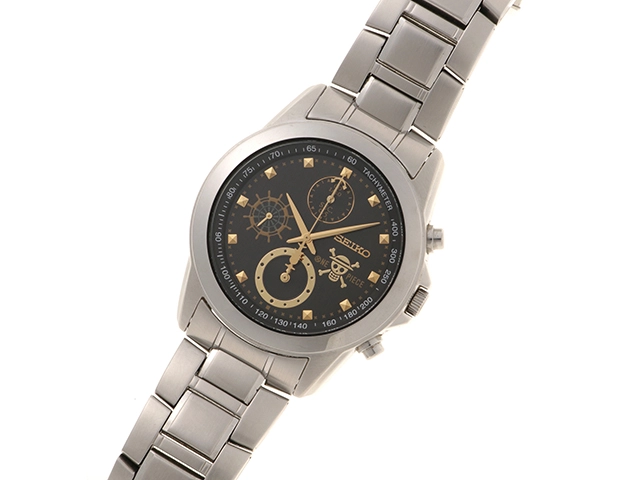 SEIKO　セイコー　ワンピース15周年記念モデル 5000本限定　 7T92-HAS0　ブラック/GP文字盤 　SS　クォーツ　メンズ時計　2148103921155【207】