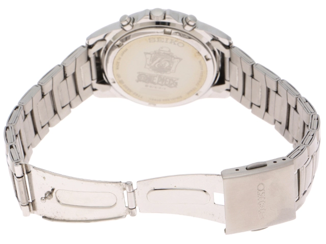 SEIKO　セイコー　ワンピース15周年記念モデル 5000本限定　 7T92-HAS0　ブラック/GP文字盤 　SS　クォーツ　メンズ時計　2148103921155【207】