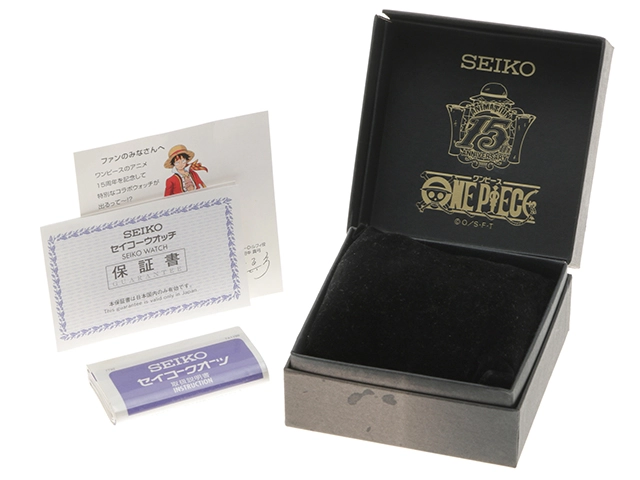 SEIKO　セイコー　ワンピース15周年記念モデル 5000本限定　 7T92-HAS0　ブラック/GP文字盤 　SS　クォーツ　メンズ時計　2148103921155【207】