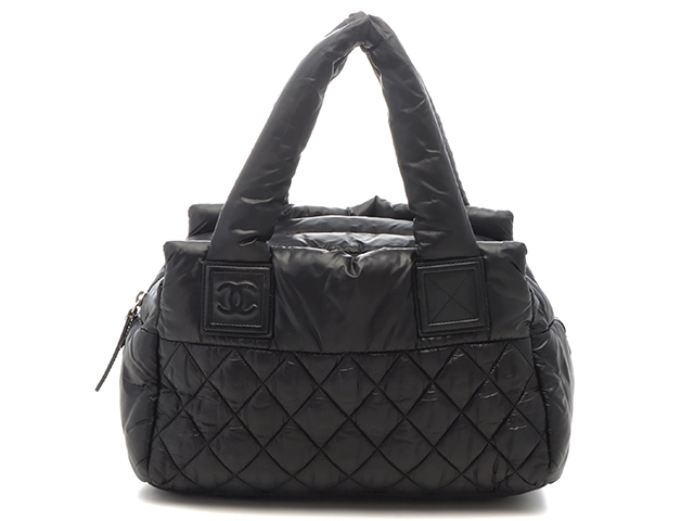 CHANEL シャネル ココ・コクーンハンドバッグ ブラック/シルバー