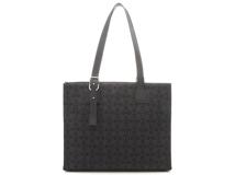 LOEWE　ロエベ　トートバッグ　バックルホリゾンタルトート　ブラック　キャンバス／カーフ　2148103922046　【200】【中古】【大黒屋】