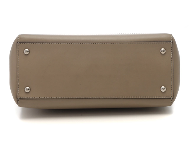 FENDI　フェンディ　ドットコム　２wayバッグ　カーキ　レザー　8BN293　2148103922114　【200】【中古】【大黒屋】