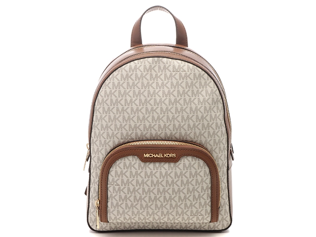 美品★MICHEAL KORS★PVCレザー MKロゴ リュック パックパック 良品】マイケルコース リュック レディース MKロゴ PVC ブラウン