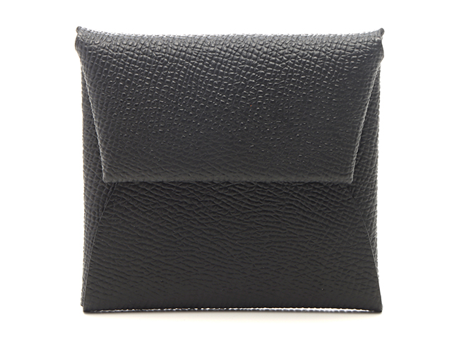 HERMES エルメス コインケース バスティア ブラック SV金具 W刻印