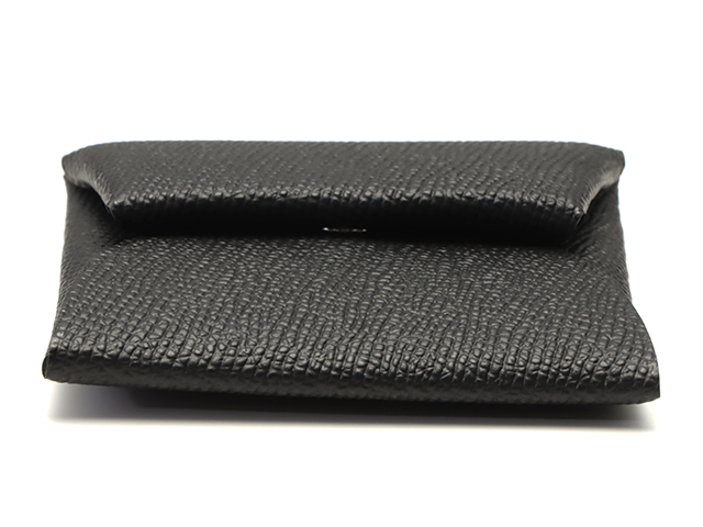 HERMES エルメス コインケース バスティア ブラック SV金具 W刻印