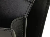 CELINE セリーヌ ミディアムストラップウォレット ネイビー/ライトグリーン カーフ 10B64.3BRU【472】YY