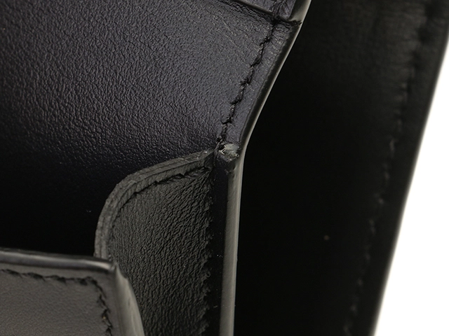 CELINE セリーヌ ミディアムストラップウォレット ネイビー/ライトグリーン カーフ 10B64.3BRU【472】YY